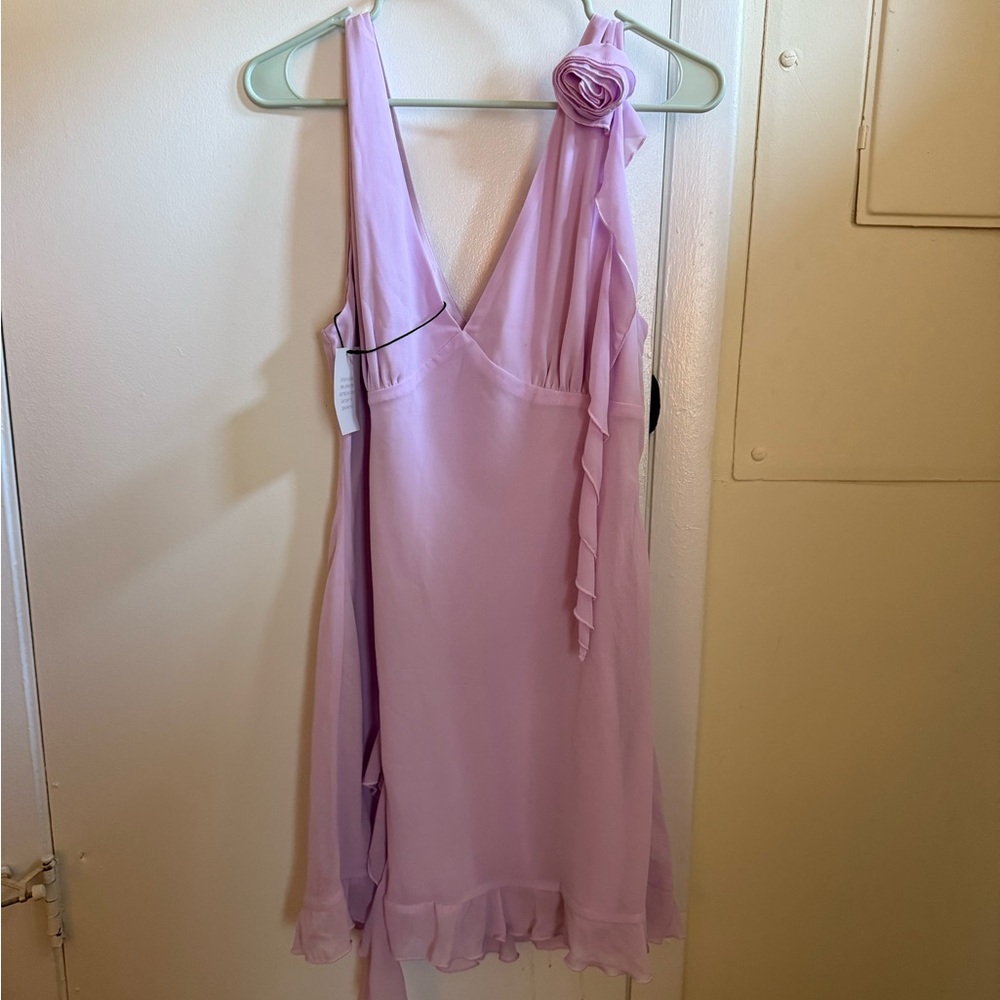 Elegant Lavender Mini Dress